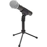 Samson Technologies Q2U USB/XLR Dynamic Microphone Recording and Podcasting Pack (Includes Mic Clip, Desktop Stand, Windscreen and Cables), silver