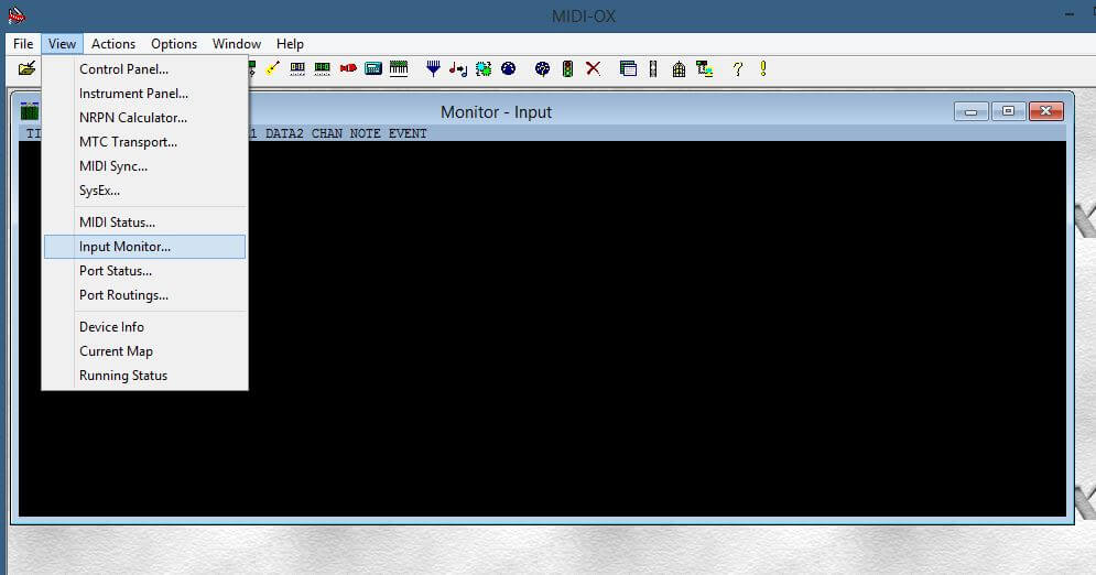 MIDIOx Input Monitor Blue Buzz Music